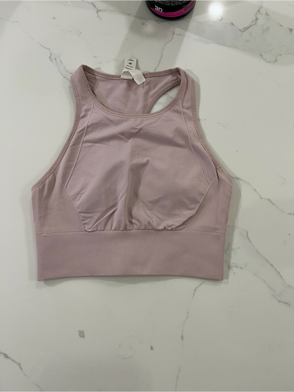 Lululemon ebb to train bra porcelain pink 6